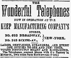 1878 telephone ad