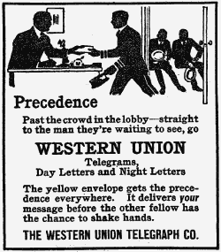 1916 Western Union ad