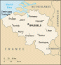 Belgium map, from the CIA World Factbook
