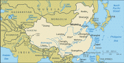 China map, from the CIA World Factbook, click for public domain China maps