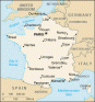 France map, from the CIA World Factbook