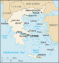 Greece map, from the CIA World Factbook