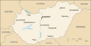 Hungary map, from the CIA World Factbook