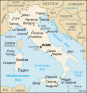 Italy map, from the CIA World Factbook