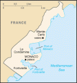 Monaco map, from the CIA World Factbook