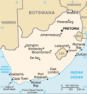 South Africa map, from the CIA World Factbook
