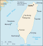 Taiwan map, from the CIA World Factbook