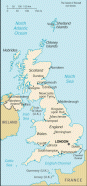 United Kingdom map, from the CIA World Factbook