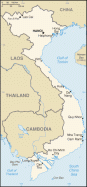 Vietnam map, from the CIA World Factbook