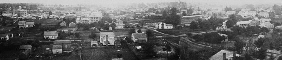 Atlanta as seen from the cupola of the Female Seminary in October 1864, before being burned... click to see Atlanta photos at the Library of Congress