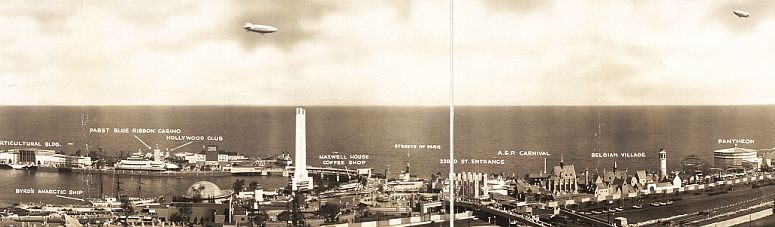 2 airships over the Century of Progress Exposition in Chicago in 1933... click to see Chicago photos at the Library of Congress