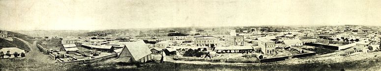 Los Angeles skyline in 1869... click to see Los Angeles photos at the Library of Congress