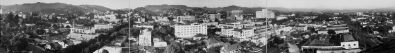 Los Angeles skyline in 1929... click to see Los Angeles photos at the Library of Congress