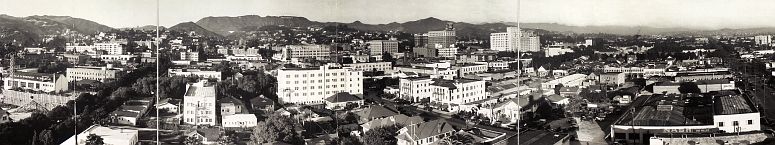 Los Angeles skyline in 1929... click to see Los Angeles photos at the Library of Congress