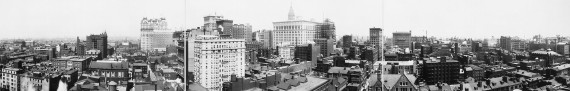 Philadelphia skyline in 1913... click to see Philadelphia photos at the Library of Congress