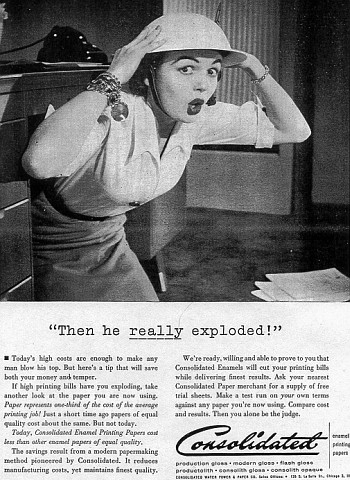 Consolidated Paper advertisement from Time Magazine, January 31, 1955... sorry, no larger image available at this time