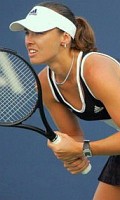 2007: Martina awaiting serve from Michaella Krajicek on Tuesday