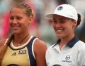 Anna, at 17, and Martina, 18, posed before the final.