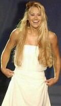 Anna modeling in Dublin on Wednesday, Dec. 4, 2002 as part of the The Trilogy International Fashion Show associated with the Collins Cup exhibition-- click for Kournikova news photo search.