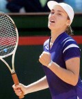 Martina after defeating Anna Kournikova